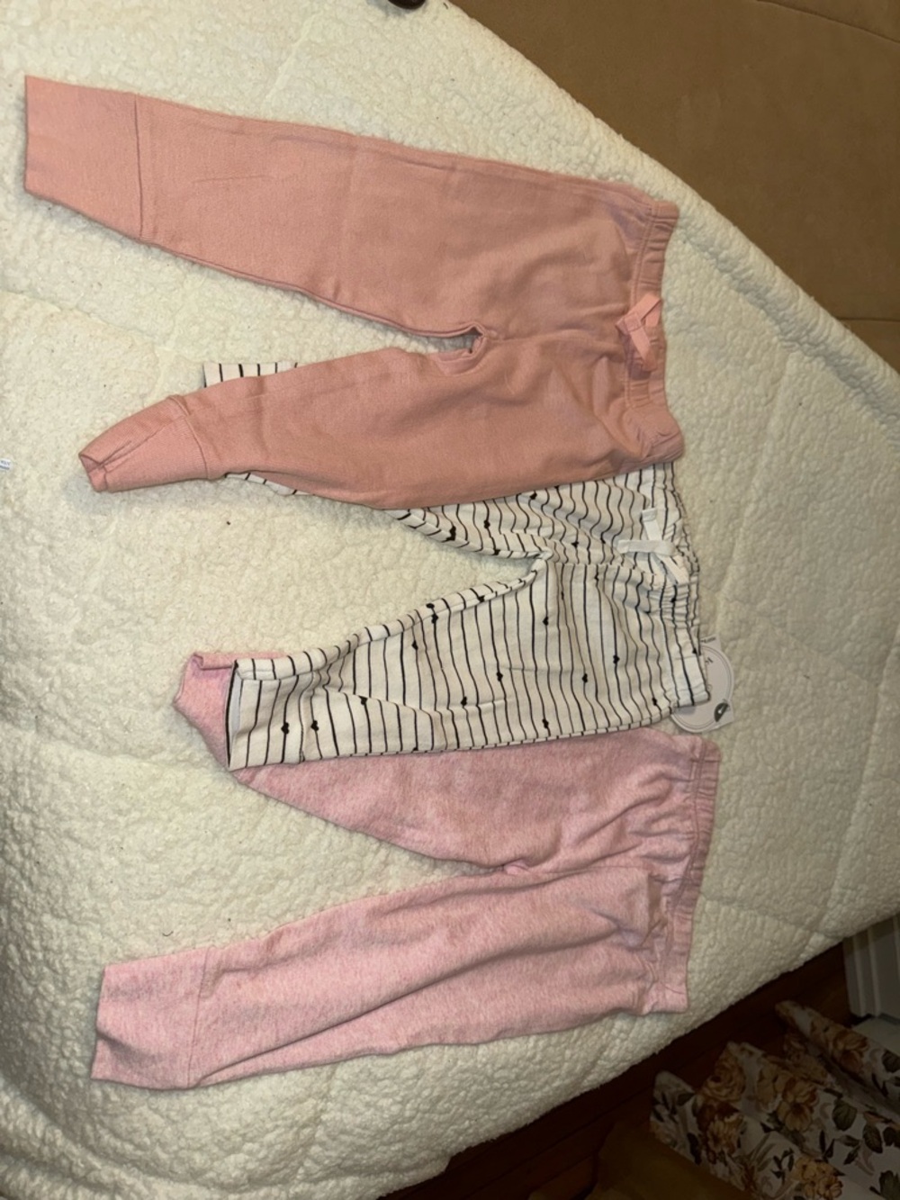 3-Pack Toddler Leggings - Pink & Stripe Cozy Basics